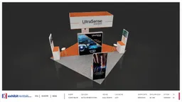 20x20 Isla booth design by Exhibit-Rentals